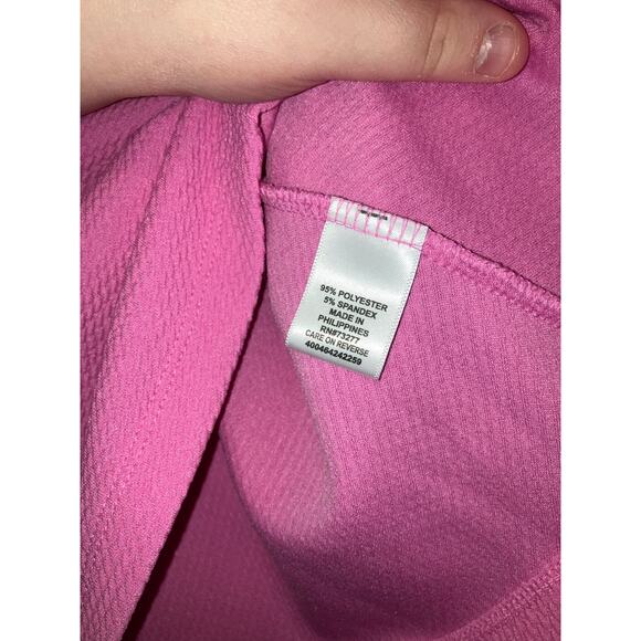 ELLE Pink Textured Knit Peplum Top w/ Keyhole Detail Size Large - Picture 2 of 6